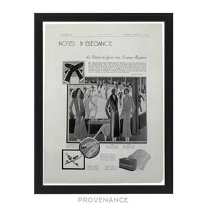 🔴 Louis Vuitton Antique Newsprint Ad - NOTES D'ELEGANCE